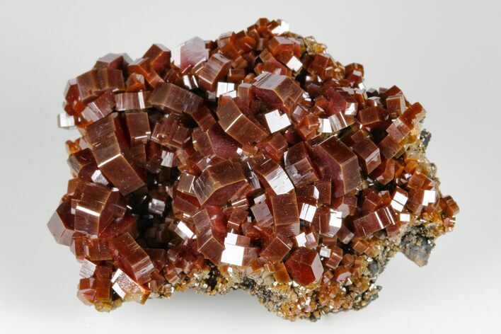 Deep Red Vanadinite Crystal Cluster - Huge Crystals! #178363